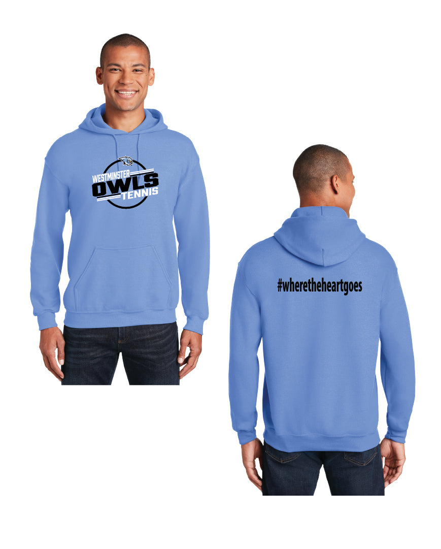 Westminster HS Tennis Blue Cotton Heart InkSplash