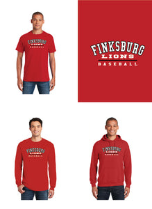 Finksburg Lions Baseball Poly Design 2 RED