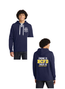 BCFD Lace Up Pullover Hooded Sweatshirt