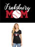 Finksburg Lions Baseball Ladies Cotton Brand Special Mom Design BLACK