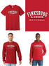Finksburg Lions Baseball Cotton Design 2 RED - Adult and Youth